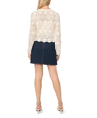 Vince Camuto Women's Crochet Detail Cardigan Sweater