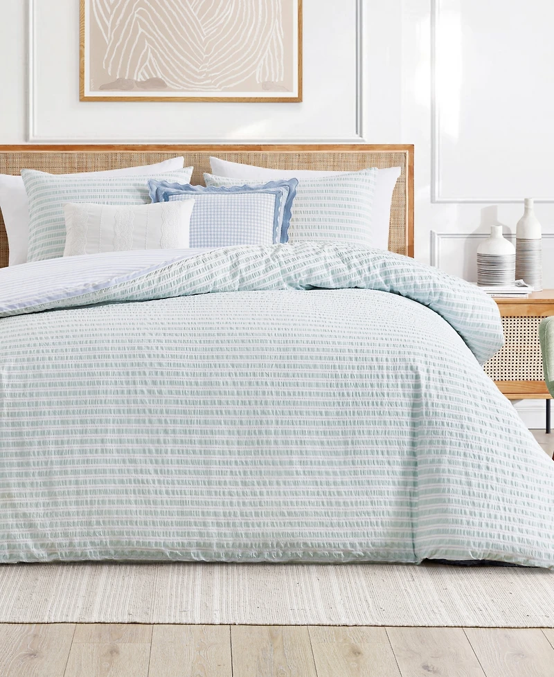 Peri Home Seersucker Stripe 3-Piece Comforter Set, King