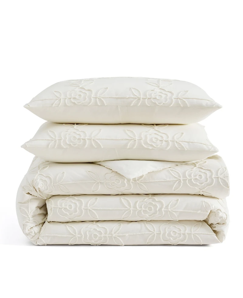 Peri Home Trellis Rose 3-Piece Duvet Cover Set, King