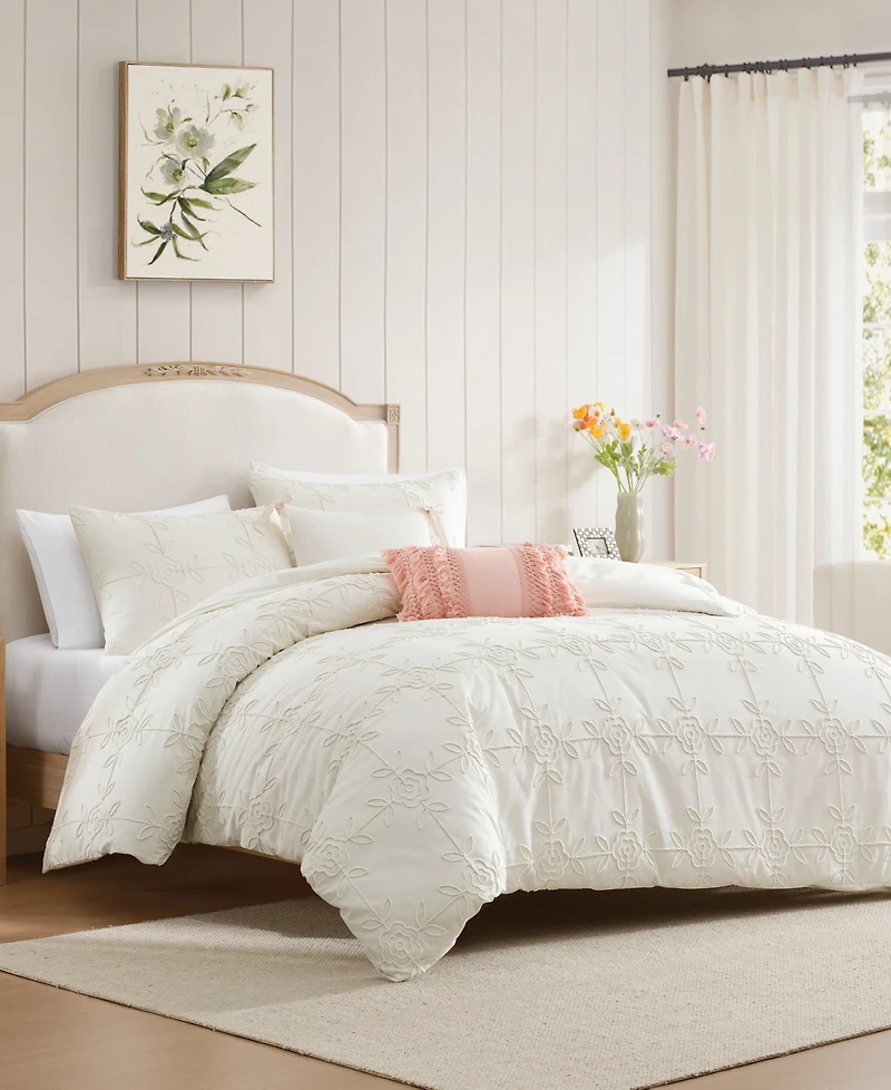 Peri Home Trellis Rose 3-Piece Comforter Set