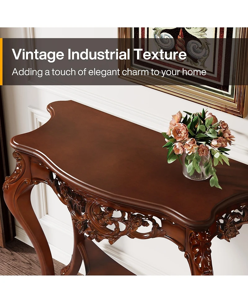 Slickblue 37.6" Two-Tier Console Table for Entryway or Hallway