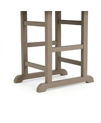 Streamdale Furniture Weathered Wood Hdpe Folding Square Patio Dining Table, 37.8" x 37.8" x 29.5