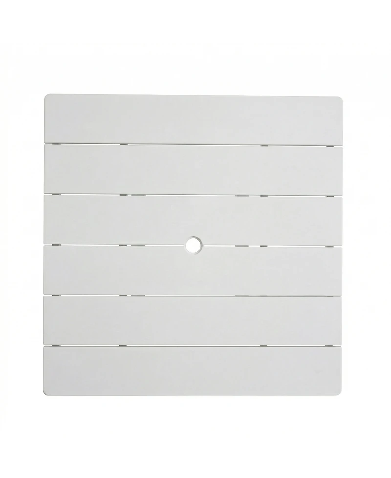 Streamdale Furniture White Hdpe 37.8" Square Folding Outdoor Dining Table