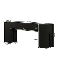 Slickblue 70.8" Wooden Console Table for Sofa or Hallway