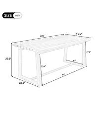 Streamdale Furniture Outdoor Table for Patio, Backyard, Garden