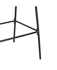 Streamdale Furniture Ladd Outdoor Metal Wicker Barstool, Light Faux Wicker, Set of 2