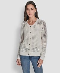 Dkny Jeans Women's Open-Knit Cardigan