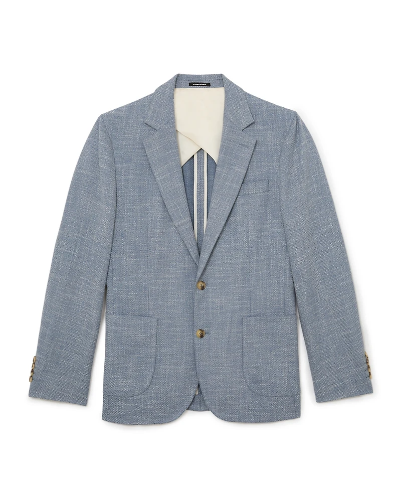 Reiss Men's Manci Tailored-Fit Single-Breasted Herringbone Blazer