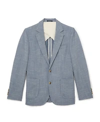 Reiss Men's Manci Tailored-Fit Single-Breasted Herringbone Blazer