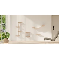 Streamdale Furniture Modern Wall-Mounted Cat Furniture - 4pcs