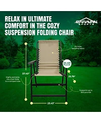 Caravan Canopy Infinity Suspension Portable Folding Sports Chair, Regular, Beige