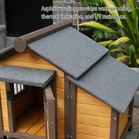 Streamdale Furniture Solid Wood Dog House: Cozy, Insulated Outdoor Shelter for Small and Medium Dogs