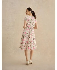 Hobbs London Women's Tia Embroidered Floral Midi Dress