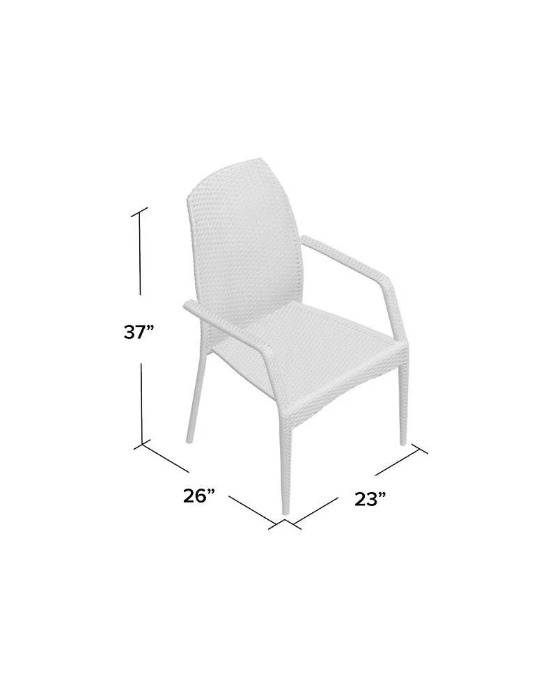 Streamdale Furniture Fully Assembled Brown Pe Wicker Outdoor Patio Chairs with Iron Frame