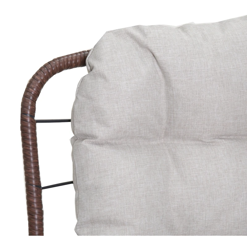 Streamdale Furniture All-Weather Wicker Patio Loveseat with Thick Cushions
