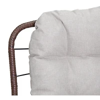 Streamdale Furniture All-Weather Wicker Patio Loveseat with Thick Cushions