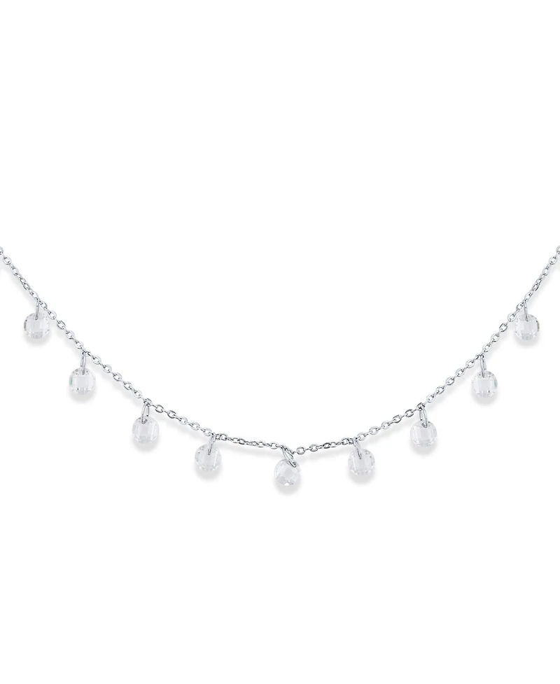 Bling Jewelry Simple Delicate Cocktail Fashion Crystal Thin Choker Necklace Adjustable
