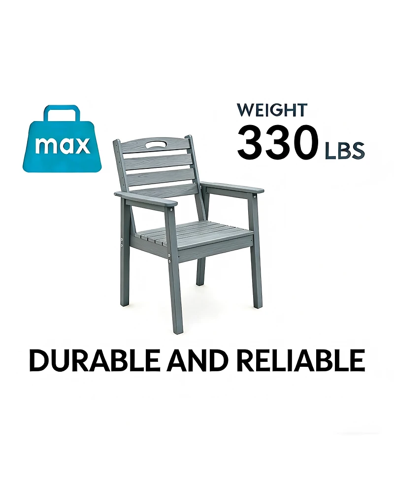 Streamdale Furniture Hdpe Outdoor Terrace Dining Chair Set