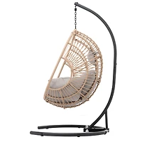 Streamdale Furniture Outdoor Wicker Swing Egg Chair Natural Color-Seat Part Only
