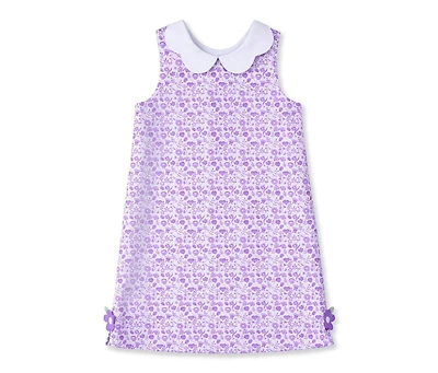 Florence Eiseman Little Girls Printed Pique Dress with Flowers