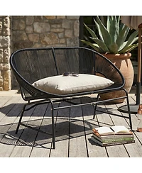Streamdale Furniture Modern All-Weather Pe Rattan Patio Chair with Sturdy Iron Frame