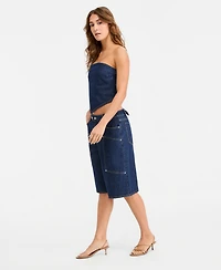 Bar Iii Women's Denim Cargo Shorts, Macy's Exclusive