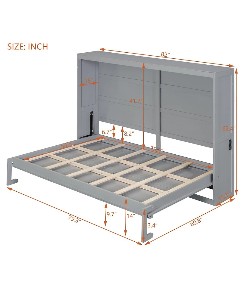 Streamdale Furniture Full Size Murphy Bed Wall Bed