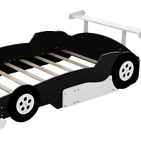 Streamdale Furniture Full Size Race Car-Shaped Platform Bed with Wheels