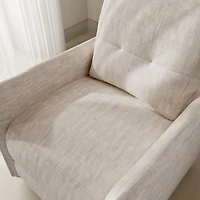 Streamdale Furniture Chenille Fabric Manual Push Back Recliner Chair
