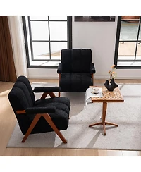 Streamdale Furniture Mid-Century Modern Cloud-Shaped Accent Chairs, Set of 2