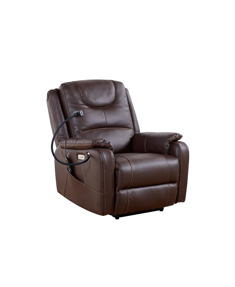 Streamdale Furniture Zero Gravity Power Recliner with Massage, Heat, Usb, and Phone Holder