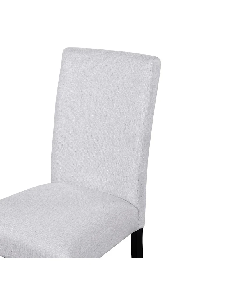 Streamdale Furniture Set of 4 Upholstered Fabric Dining Chairs with Wood Legs