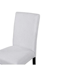 Streamdale Furniture Set of 4 Upholstered Fabric Dining Chairs with Wood Legs