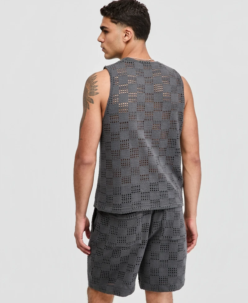 Mode of One Men's Grid Mesh Tank, Macy's Exclusive