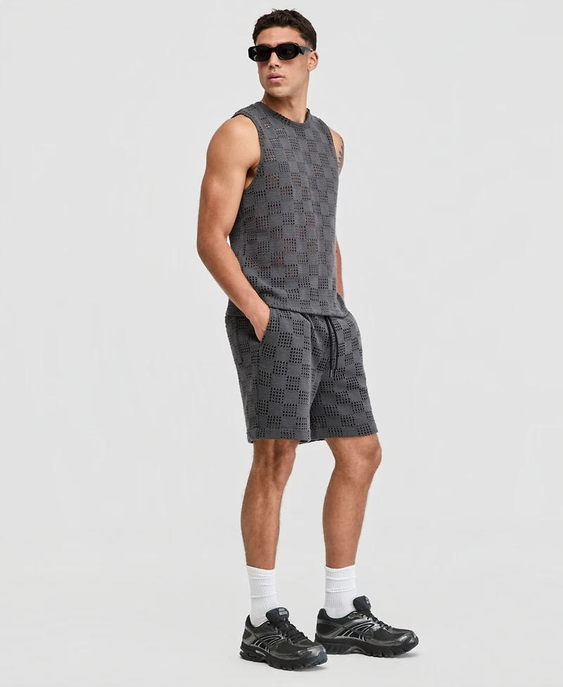 Mode of One Men's Grid Mesh Shorts, Macy's Exclusive