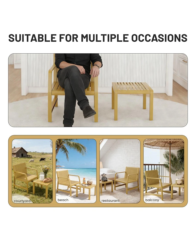Streamdale Furniture Summer 2-Piece Indoor/Outdoor Patio Conversation Set