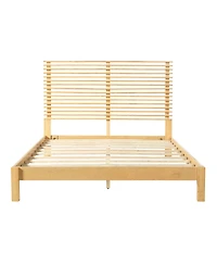 Streamdale Furniture Premium Solid Wood Platform Bed Frame with Slat Headboard