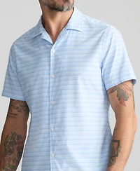 UNTUCKit Men's Regular Fit Performance Short-Sleeve Camp Collar Shirt