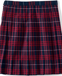 Lands' End Girls Plaid Pleated Skirt Below the Knee