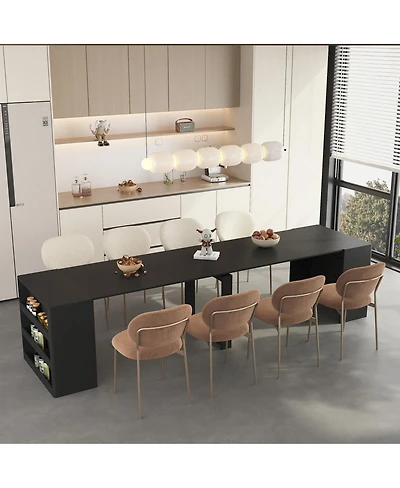 Streamdale Furniture Extendable Foldable Dining Table for 1-10 People