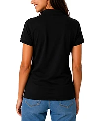 Galaxy by Harvic Women's Short Sleeve School Uniform Pique Polo Shirt