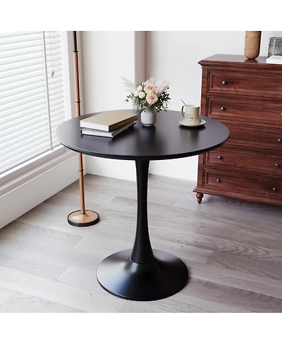 Streamdale Furniture 31.5" Round Tulip Dining Table, Mid-Century Pedestal Kitchen Table