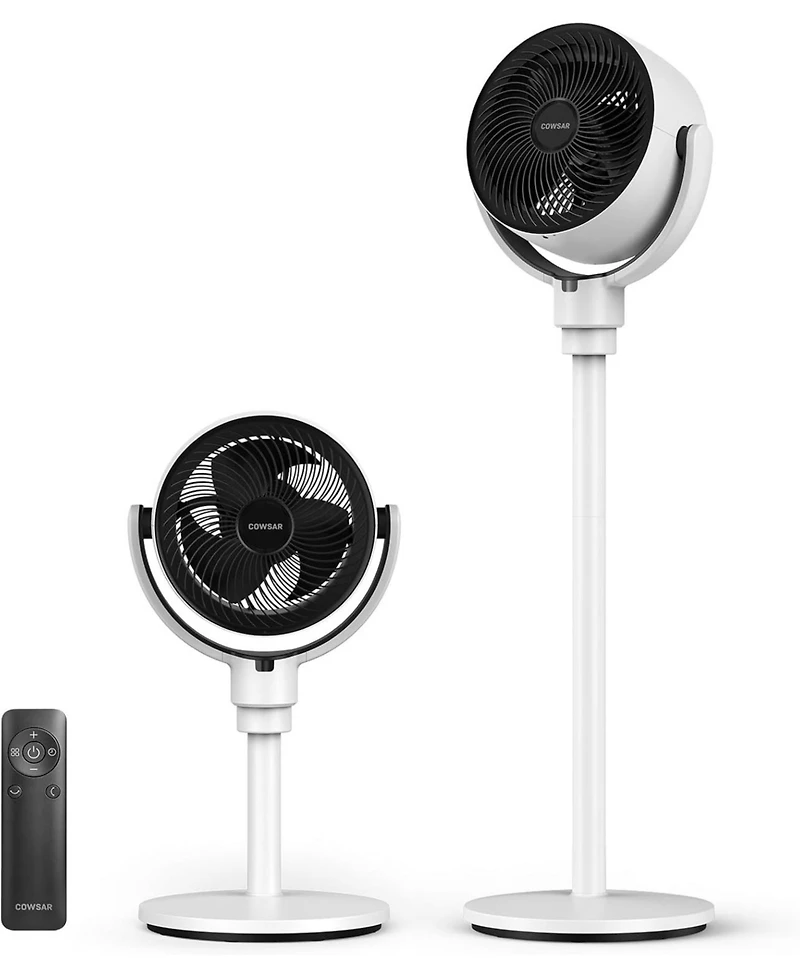 Cowsar Quiet Pedestal Fan, 150degree(s)+120degree(s) Osc, 6 Spd/3M/7H, Dc