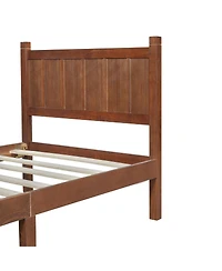 Streamdale Furniture Twin Size Minimalist Platform Bed with Headboard and Footboard
