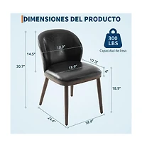 homfan Modern Upholstered Dining Chairs Set of 2 - Ergonomic Backrest, Strong Wood Legs, Comfortable Seating, 265lbs Capacity, Easy Assembly