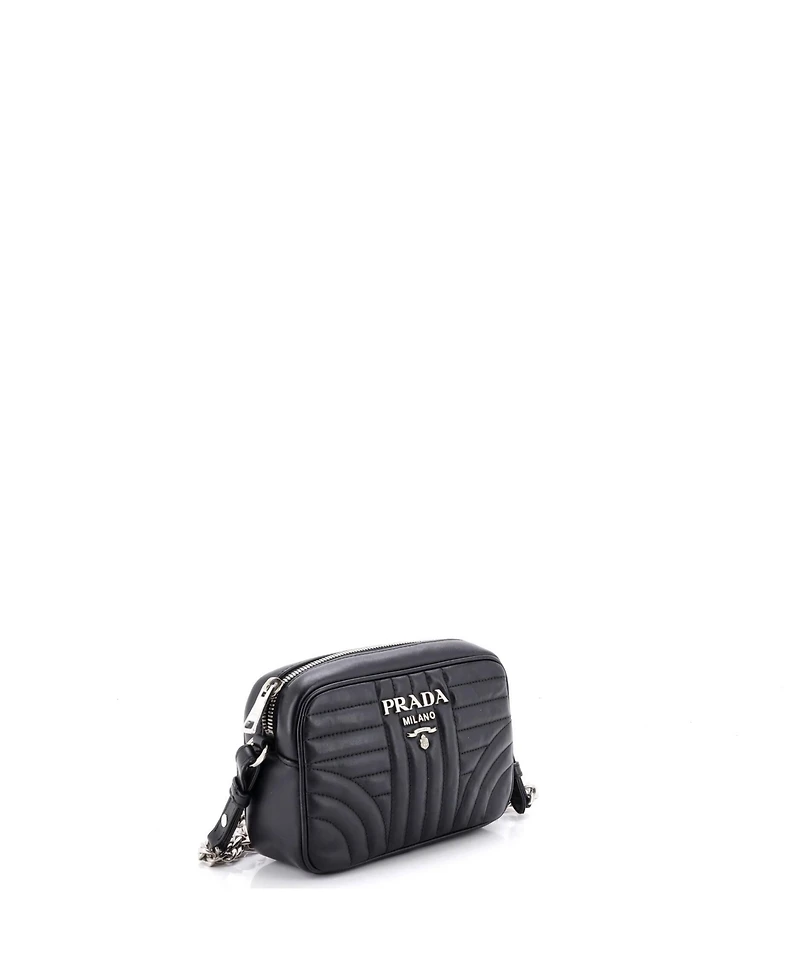 Pre-Owned Prada Mini Camera Bag Diagramme Quilted Leather