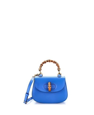 Pre-Owned Gucci Mini Bamboo 1947 Top Handle Bag Leather