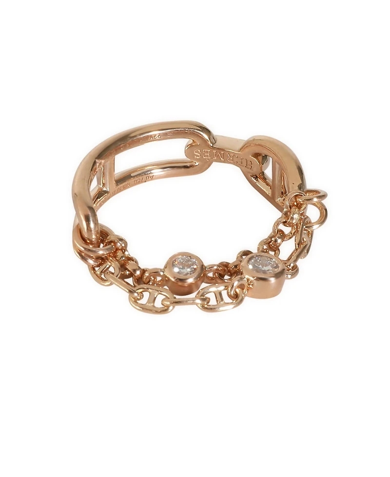 Pre-Owned Hermes Rose Gold Chaine d'ancre Ring