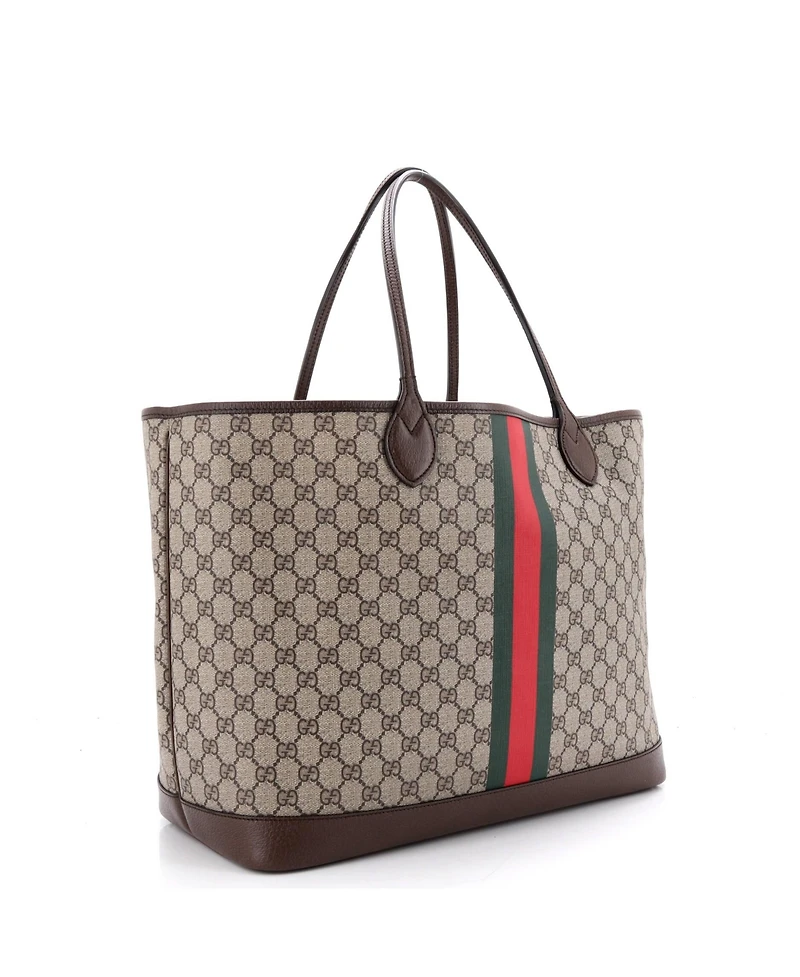 Pre-Owned Gucci Large Ophidia Open Shopping Tote Gg Coated Canvas