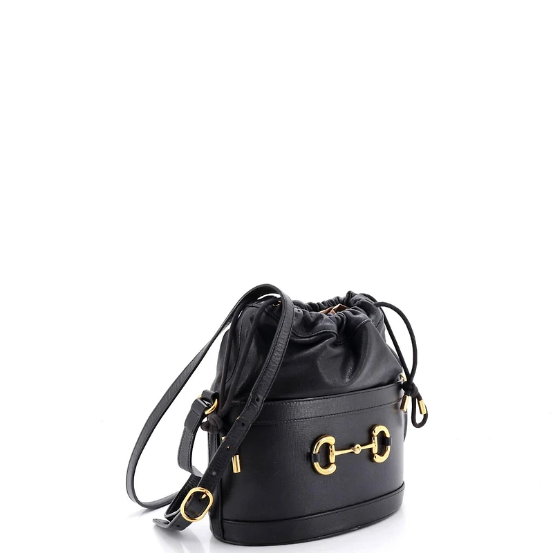 Pre-Owned Gucci Small Horsebit 1955 Bucket Crossbody Bag Leather